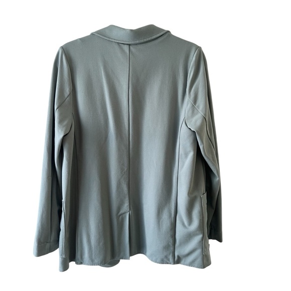 Athleta Women’s Size 10 Eastbound Knit Blazer Blue Grey Athleisure Casual - Picture 6 of 14